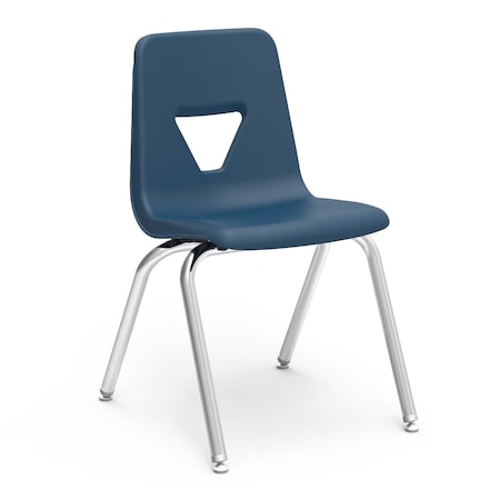 Virco 2000 Series 18" Classroom Chair, 5th Grade - Adult with Nylon Glides - Navy Seat 2018